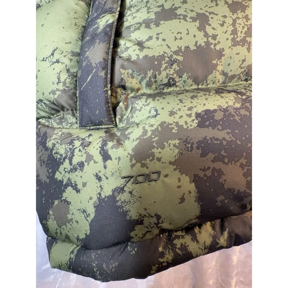 The North Face Nuptse 700 Down Vest Mens L Green Camo Puffer NF00C760